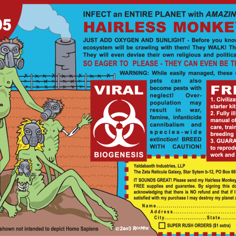 "Apes become human as a result of a virus infection that kills most of the species and mutates the rest. The survivors feel a painful invasion of their bodies by an external force that gradually produces human behavior. Humanity develops from language ("the talk sickness"), eating flesh and excrement (cannibalism is implied), and sexuality... [and] must adapt to painful mutations as they become "soft machines." The soft machine is the human body controlled by physical needs, which can be manipulated through language. The body itself is not evil, but the psychophysical control mechanisms are, and it is these that make bodily existence a trap..."

Jenny Skerl, "William S. Burroughs," Boston, MA: G.K. Hall, 1985